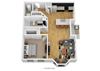 1 Bedroom I 1 Bath Floor Plan 1 Bedroom I 1 Bath Floor Plan at Monmouth Row Apartments, Newport, Kentucky